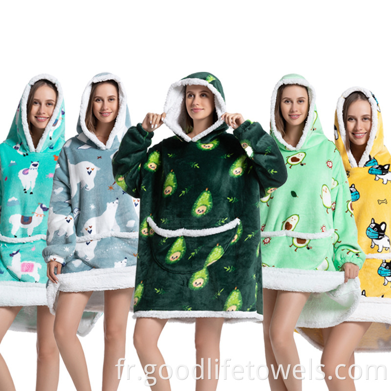 Adult Oversized Fleece Blanket Hoodie